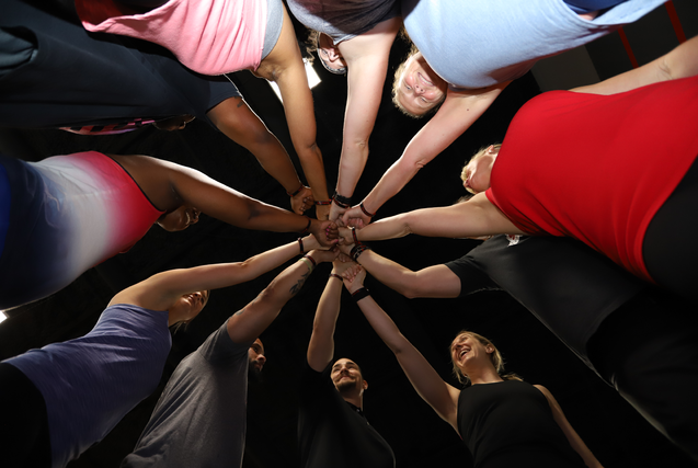 Coach Scott training a client at Studio Fit
